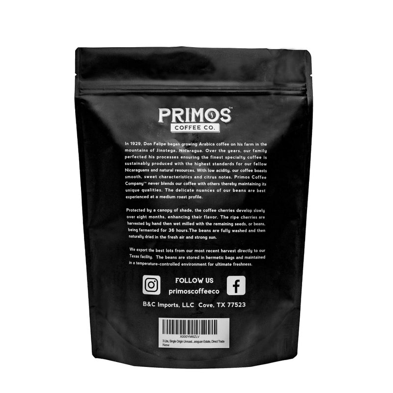 Primos Coffee Co. 3 Lb, Single Origin Unroasted Green Coffee Beans, Specialty Grade From Single Nicaraguan Estate, Direct Trade (Caturra Varietal) - Image 2